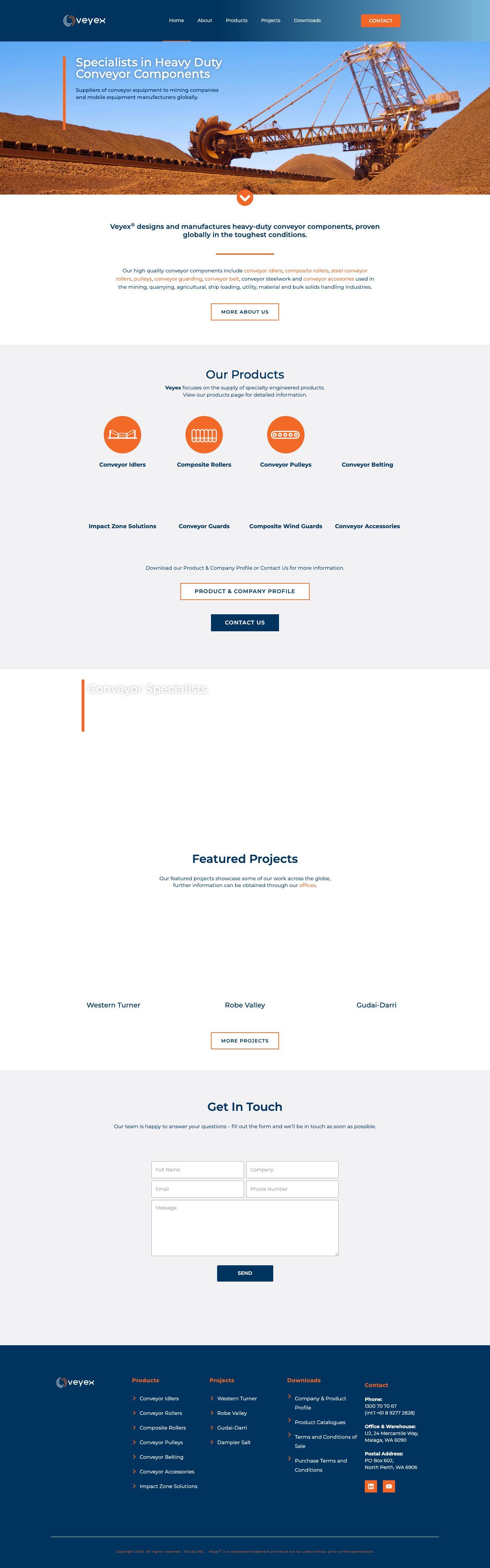 Manufacturers of specialist conveyor products - Full Screenshot