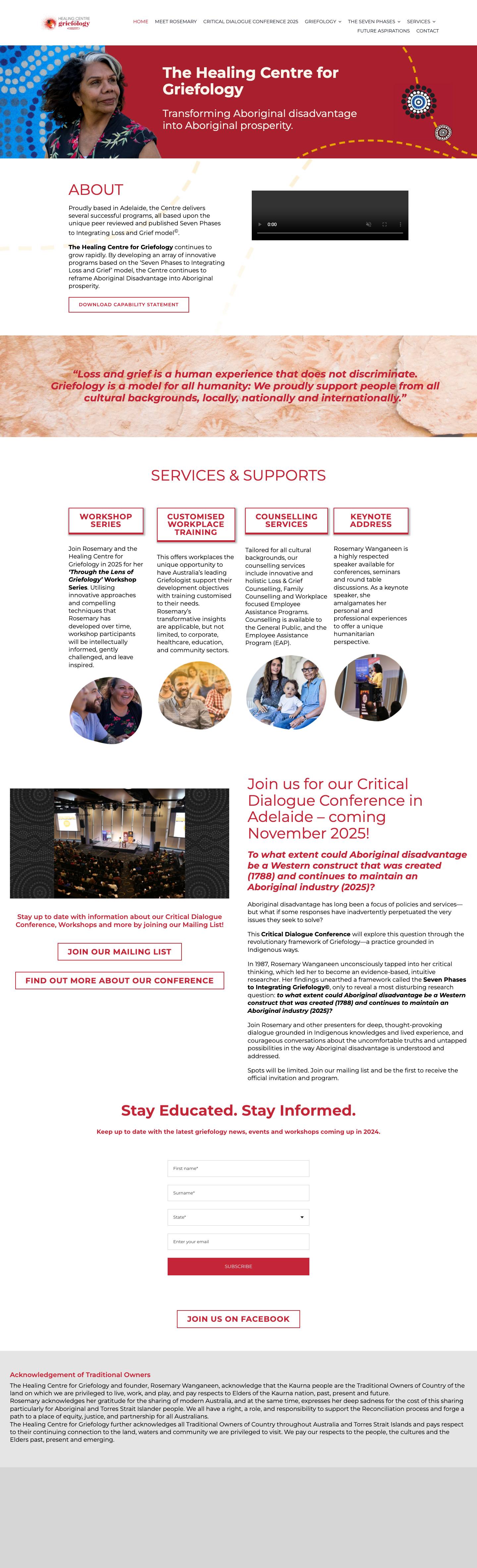 HOME - Healing Centre for Griefology - Full Screenshot