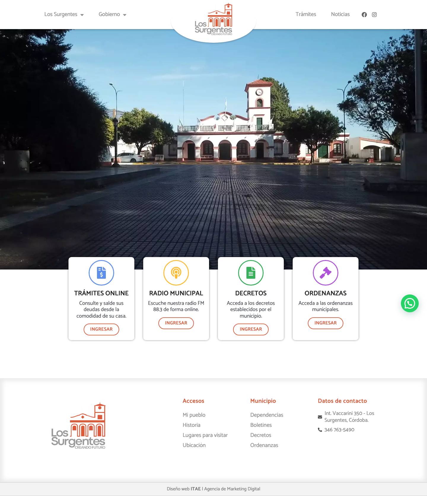 Municipalidad de Los Surgentes - Full Screenshot