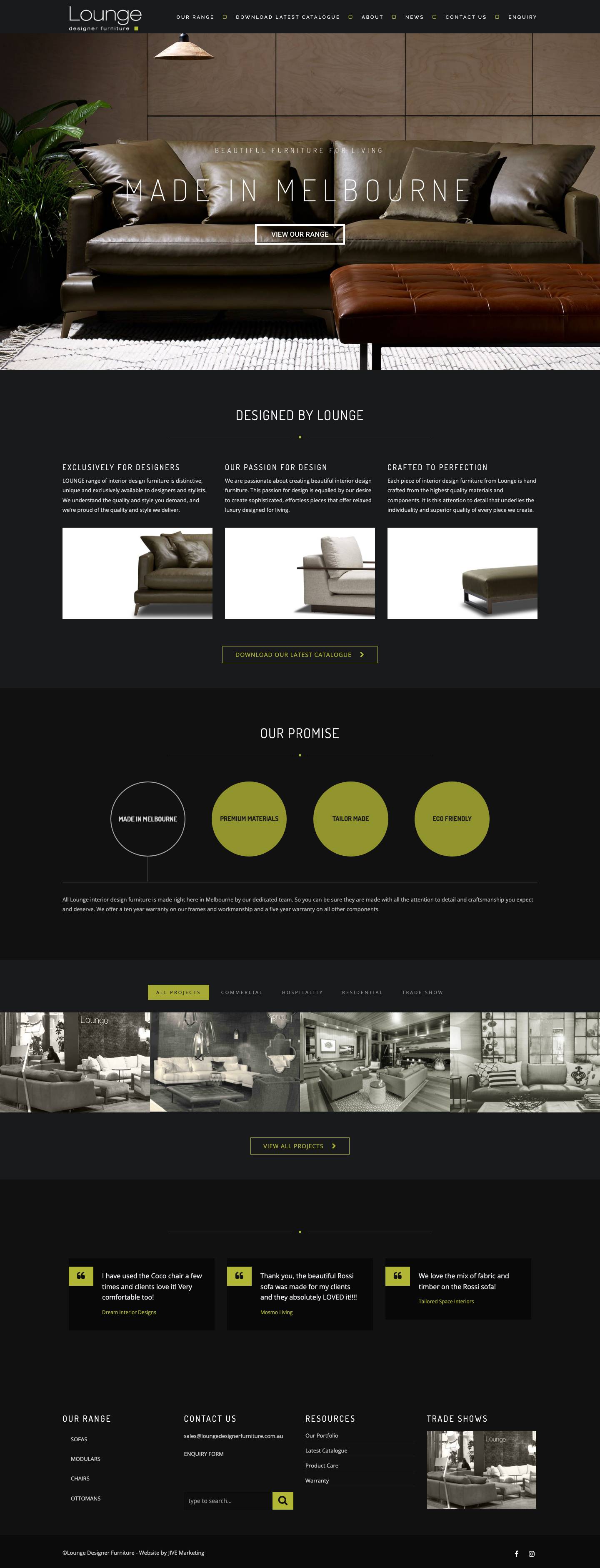 Interior Design Furniture | Designer Sofas For Interior Designers - Full Screenshot