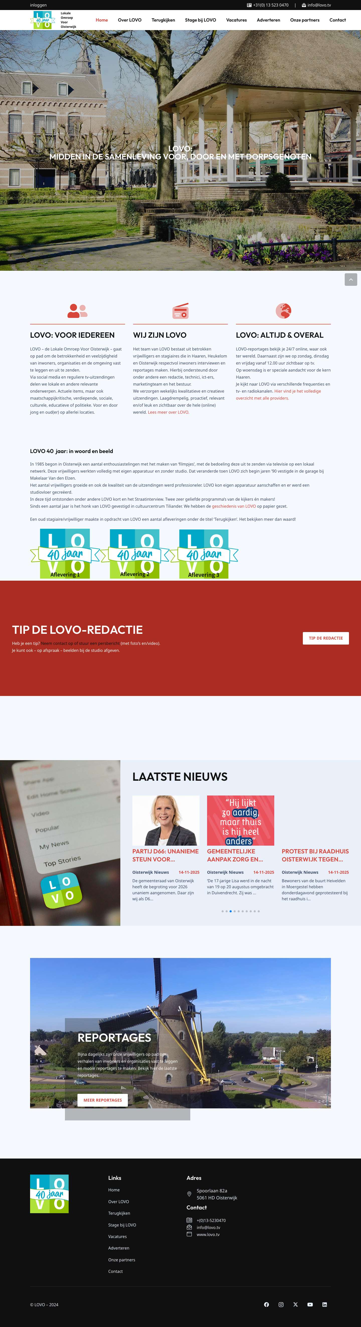 Lovo – Lokale omroep voor Oisterwijk - Full Screenshot