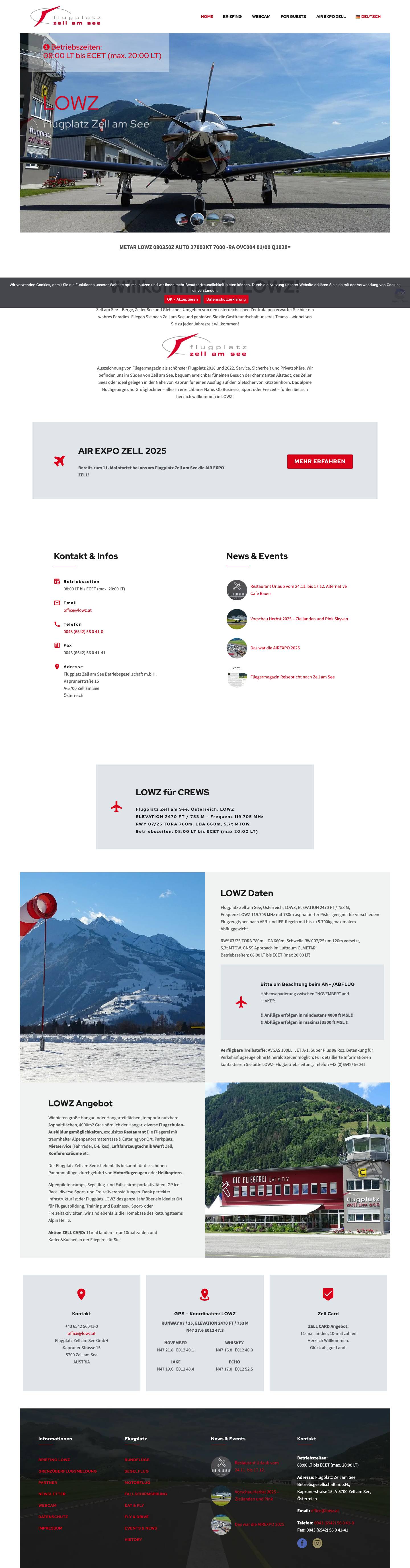 LOWZ - Flugplatz Zell am See - Full Screenshot