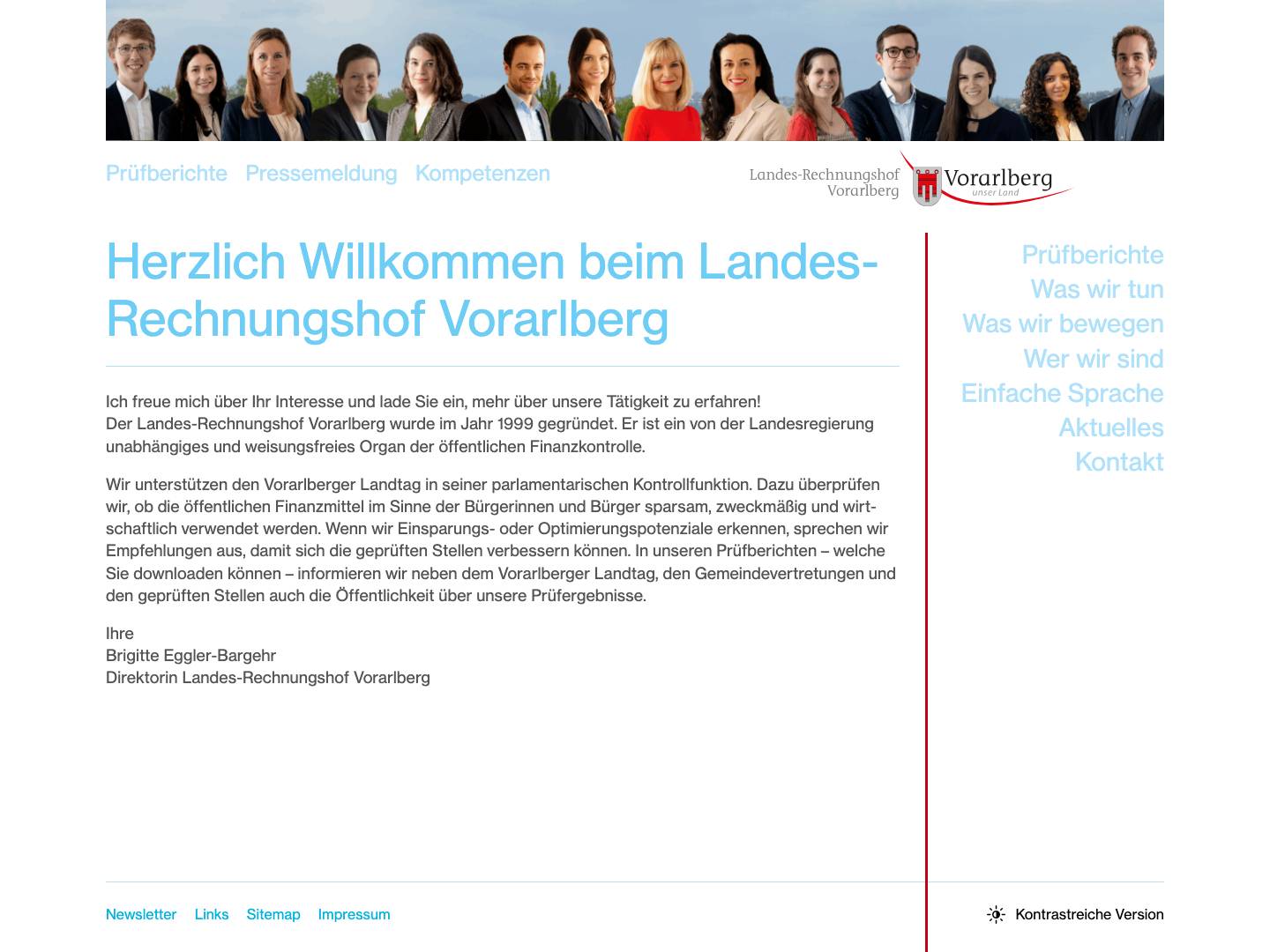 Landes-Rechnungshof Vorarlberg - Full Screenshot