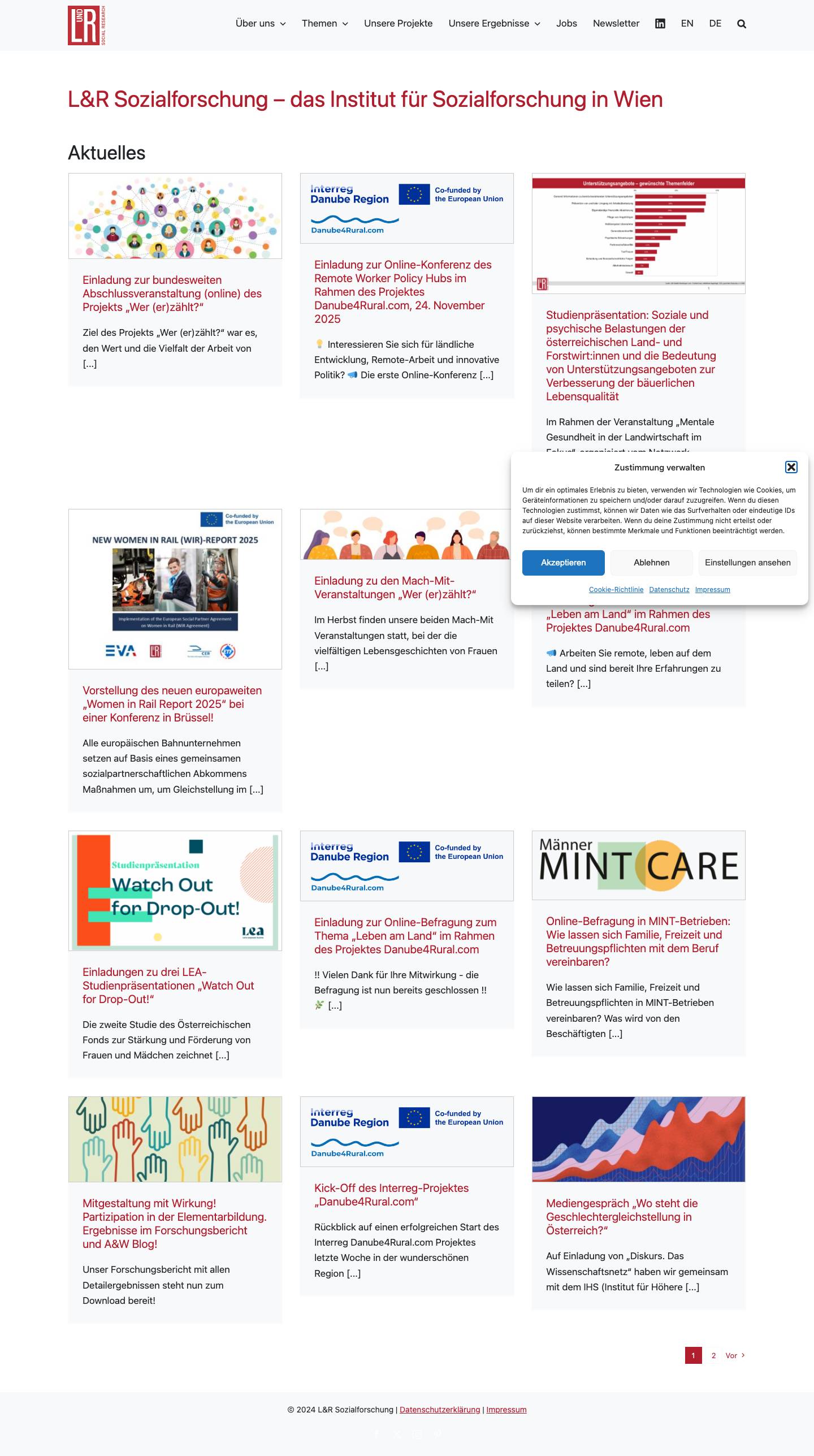 Home - L&R Sozialforschung - Full Screenshot