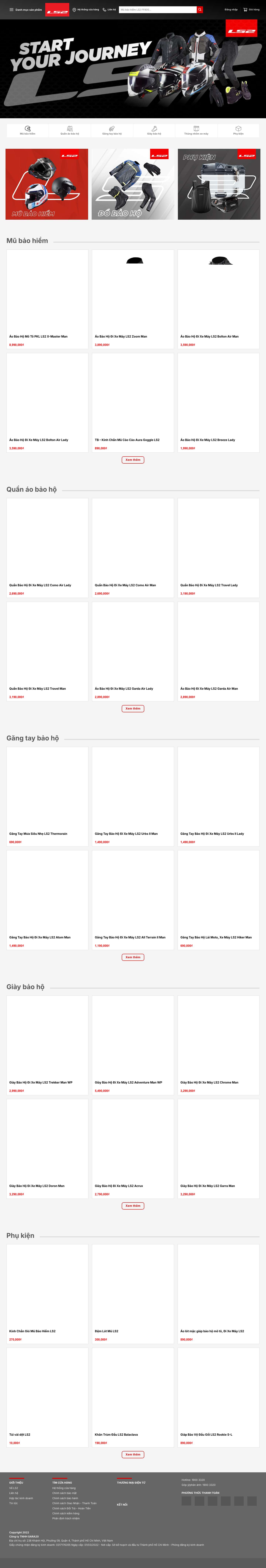 LS2 Vietnam - Mũ Bảo Hiểm, Đồ Bảo Hộ Chính Hãng - Full Screenshot