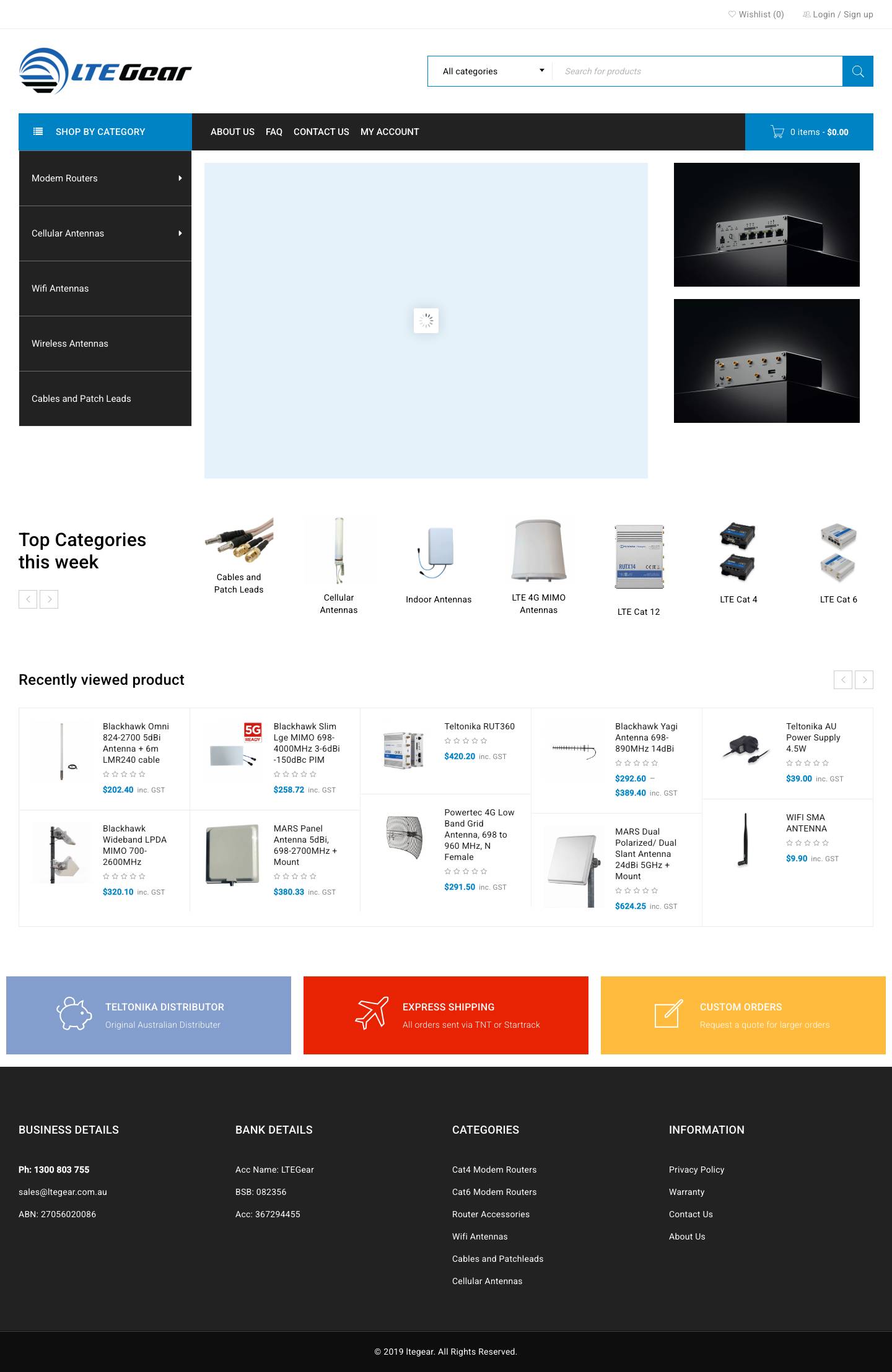 Australian Importer for Teltonika Networks - LTEGear - Full Screenshot