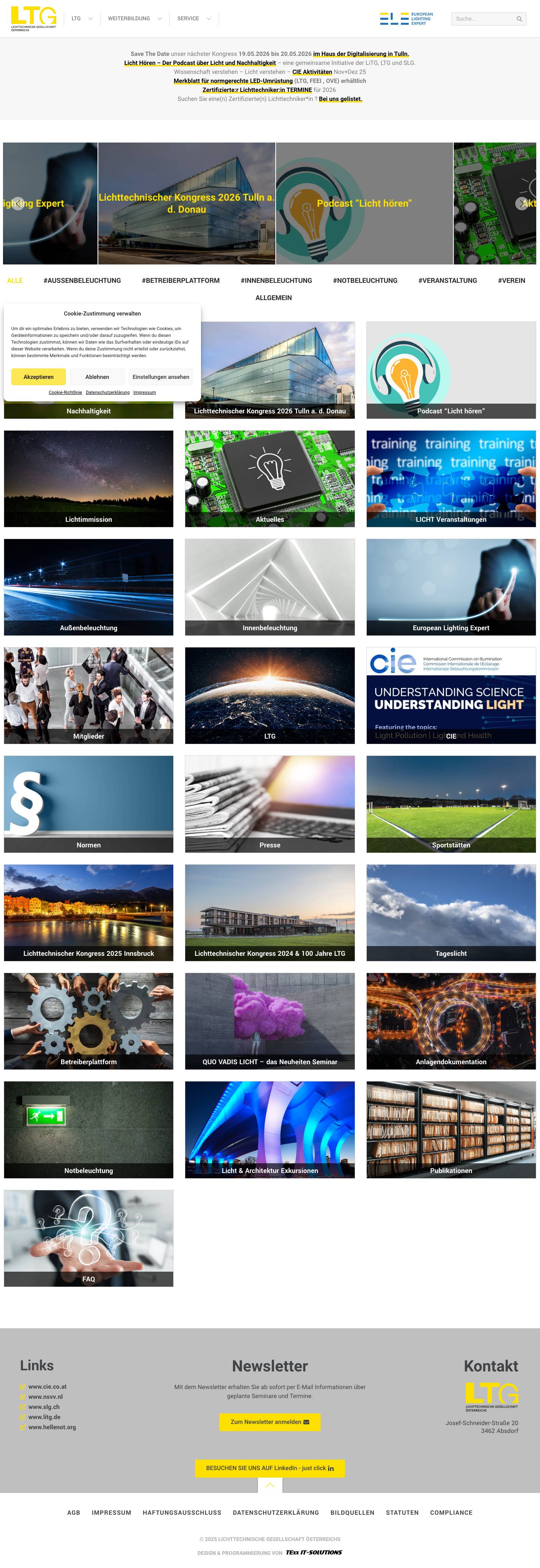 Lichttechnische Gesellschaft Österreichs - Full Screenshot