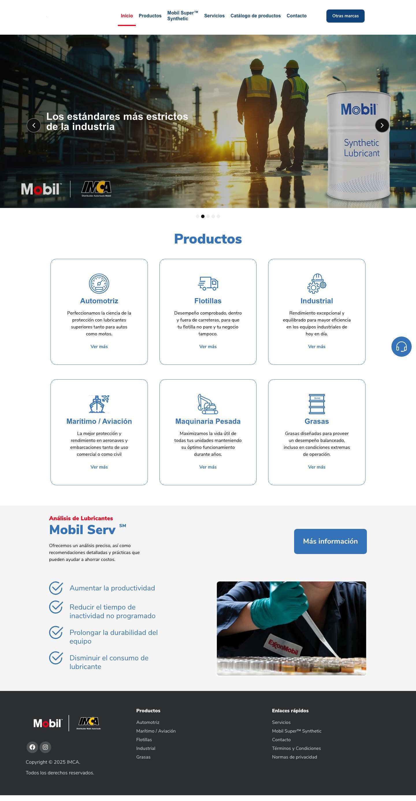 Lubricantes Mobil - Mobil - Full Screenshot