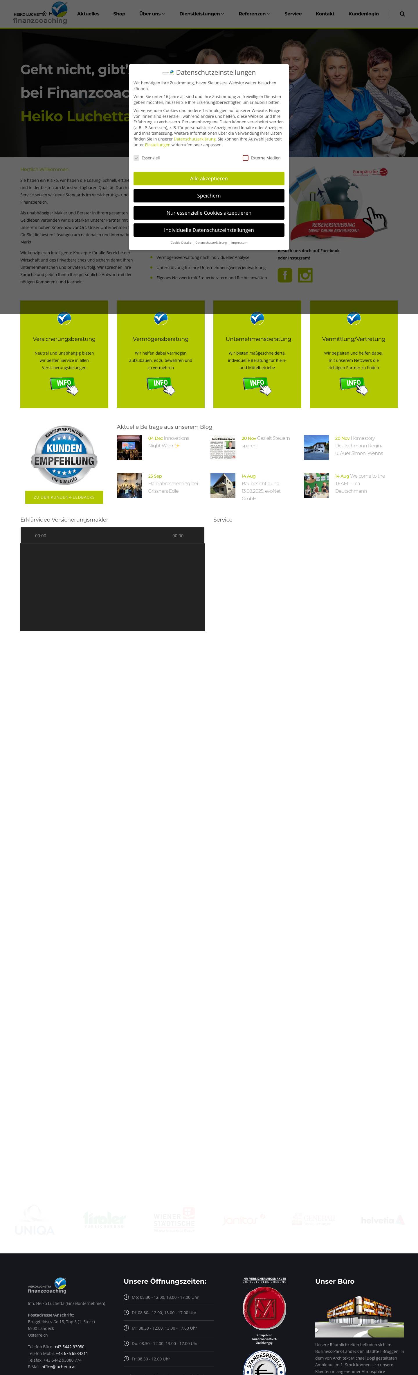 Finanzcoaching Heiko Luchetta – Ihr Finanzexperte und Versicherungsberater - Full Screenshot