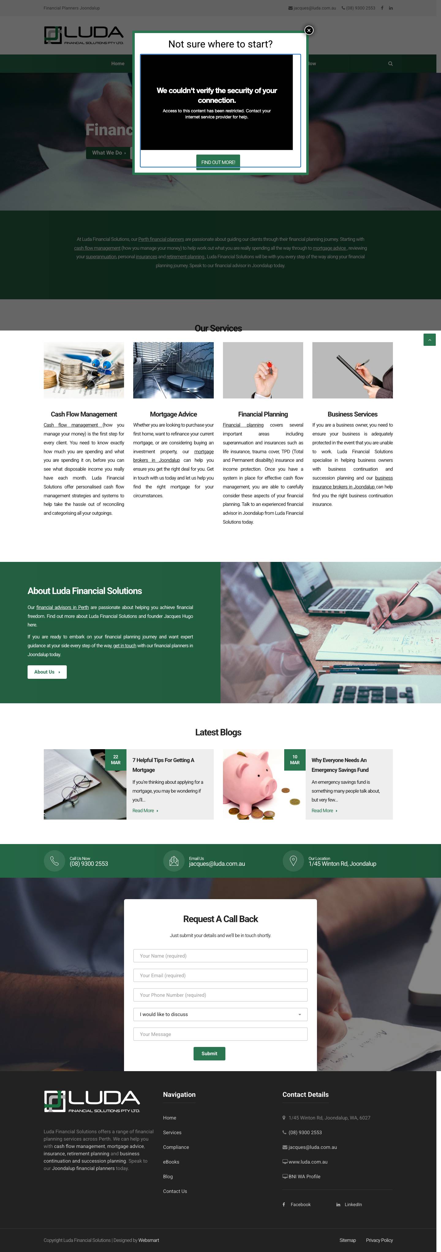 Financial Advisor Joondalup | Financial Planners Joondalup | Luda - Full Screenshot