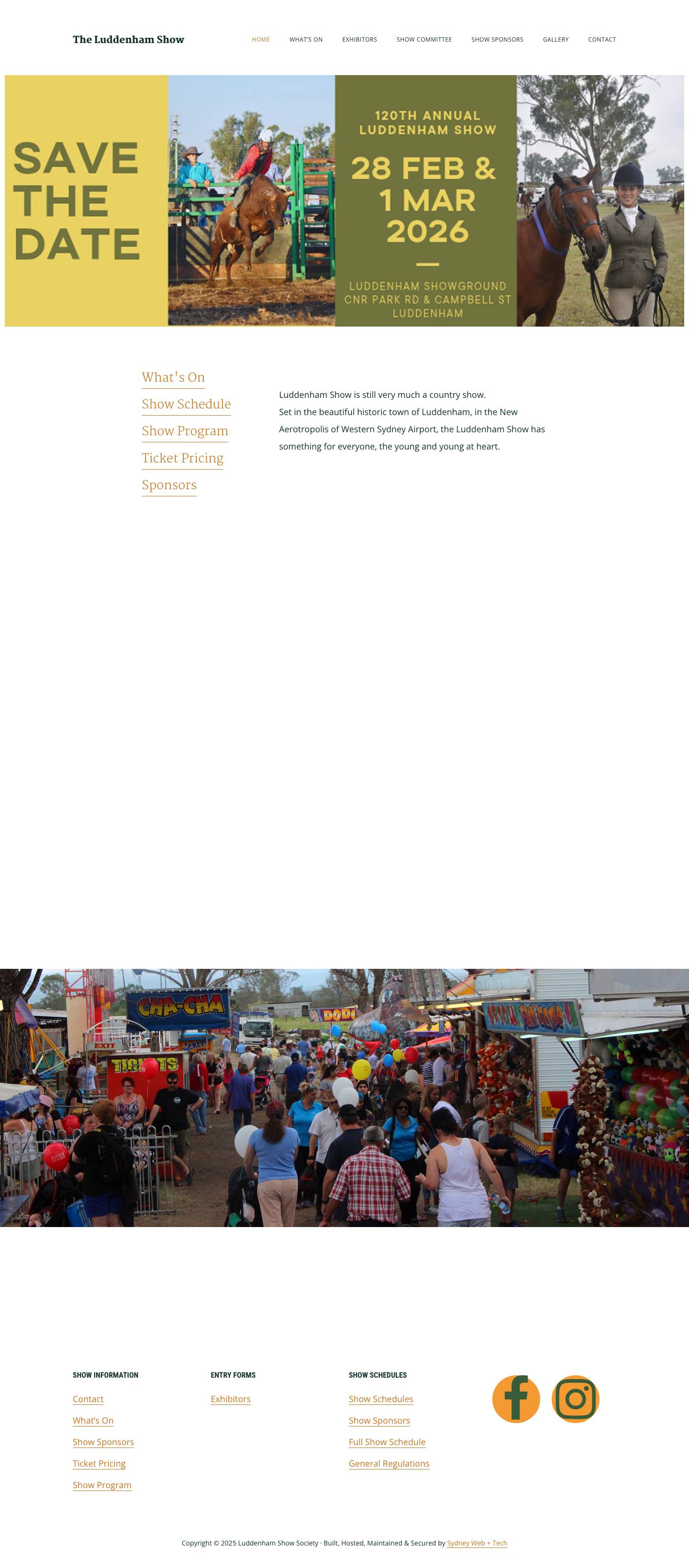 The Luddenham Show - A Country ShowFacebookInstagram - Full Screenshot