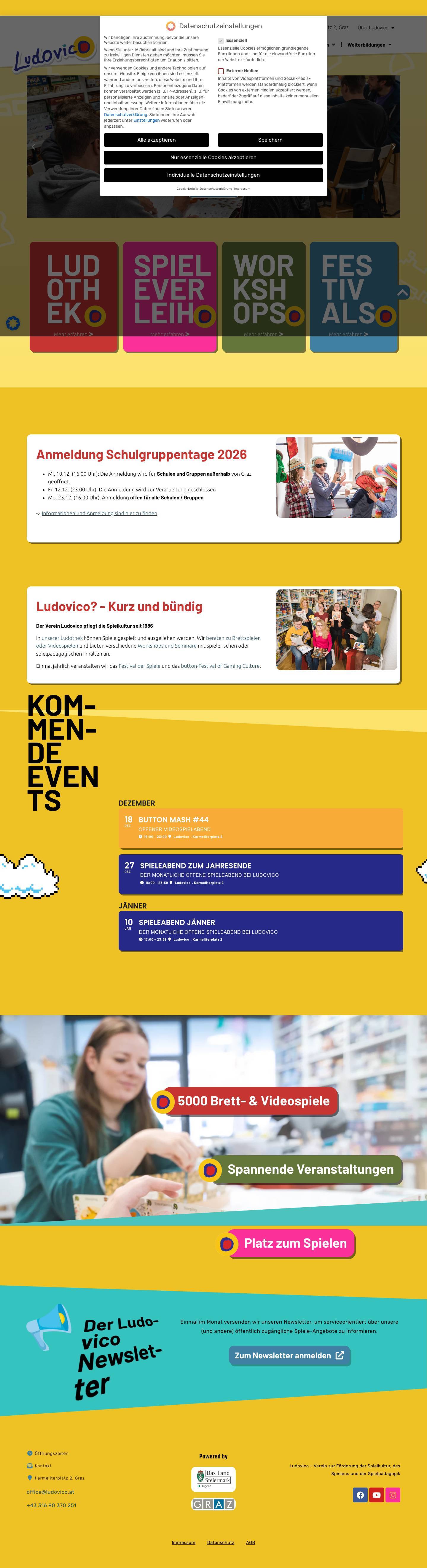 Ludovico - Verein zur Förderung der Spielkultur, des Spielens und der Spielpädagogik - Full Screenshot