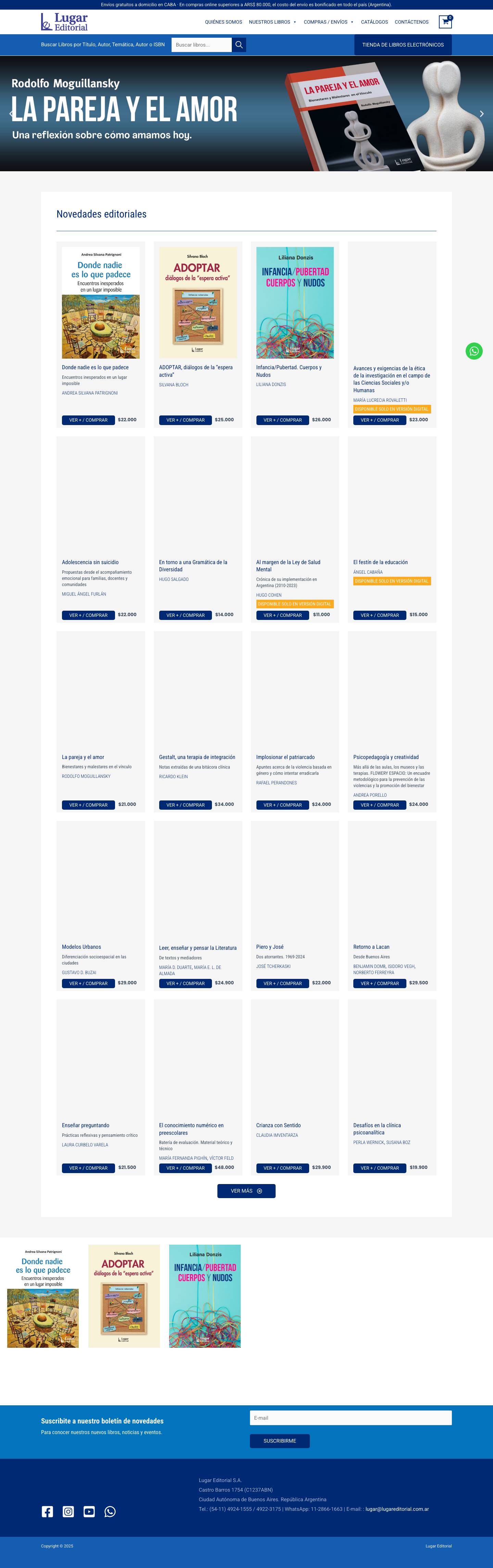 Inicio - Lugar Editorial - Full Screenshot