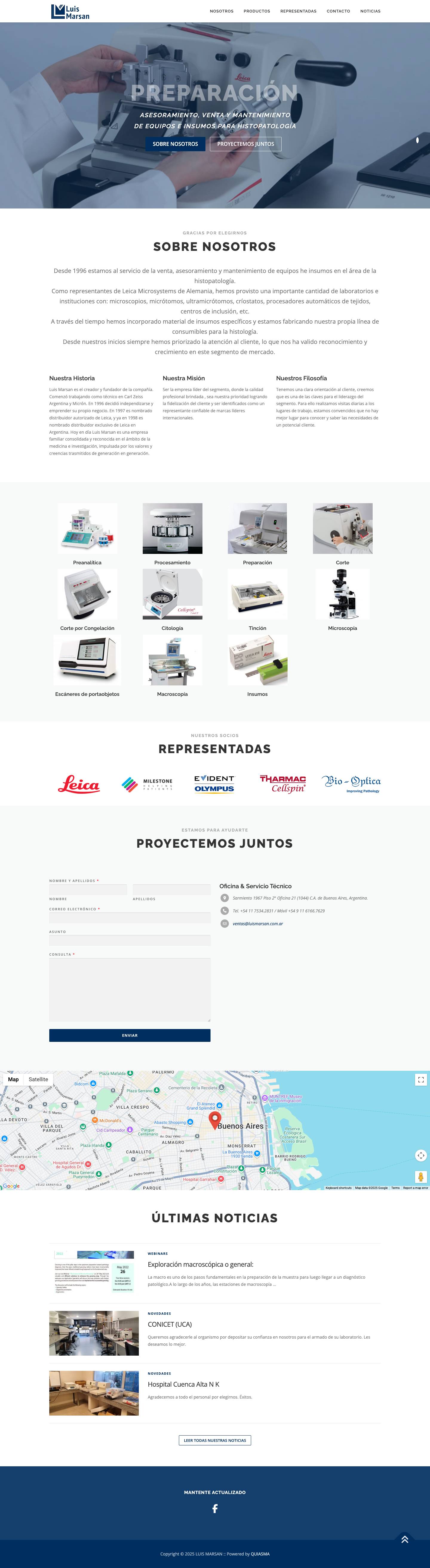 Luis Marsan – Equipos e Insumos para Histopatología - Full Screenshot