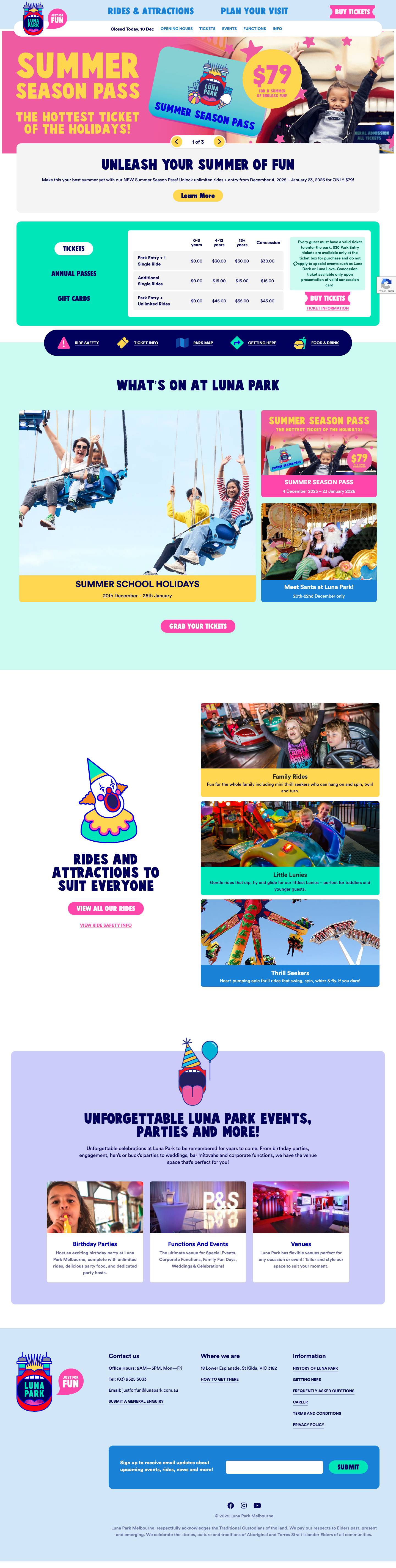 Luna Park Melbourne - Amusement & Theme Park | Luna Park Melbourne - Full Screenshot