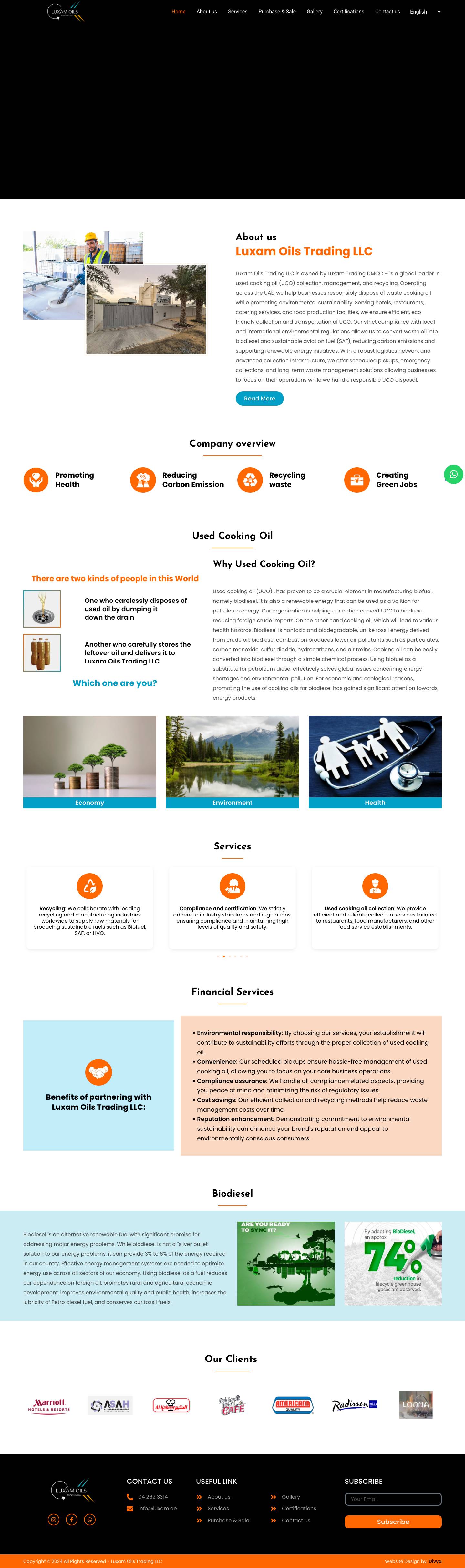 Home - Luxam Oils LLC - Full Screenshot