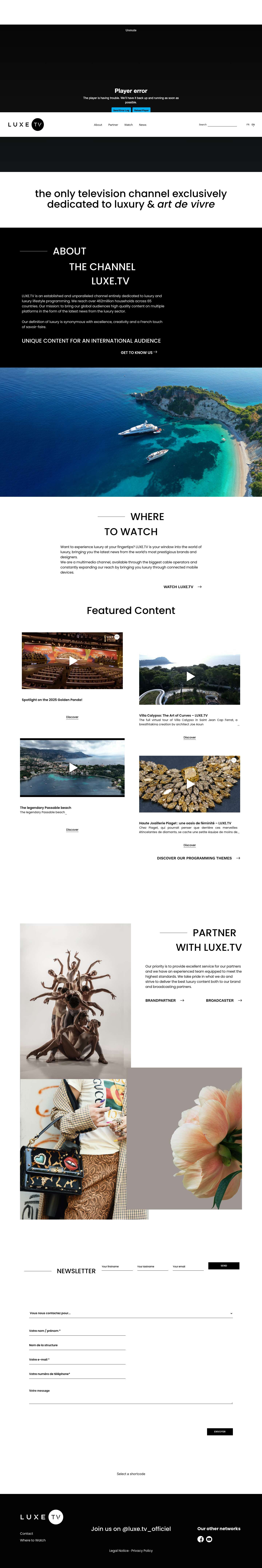 Welcome on LUXE.TV - 1st media dedicated to the world of luxuryplay-sharp-fillplay-sharp-fillplay-sharp-fillplay-sharp-fill - Full Screenshot