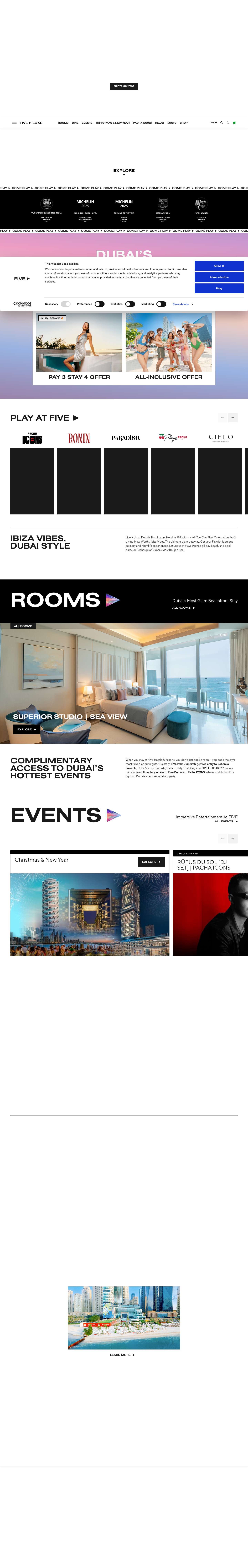 FIVE LUXE JBR | Dubai's Most Glam Beach Resort - Full Screenshot