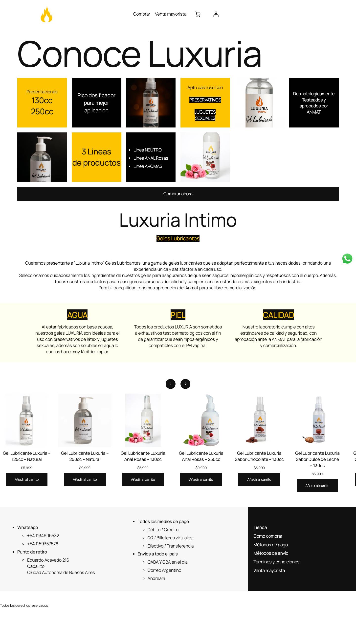 home-luxuriageles | Luxuria Geles - Full Screenshot