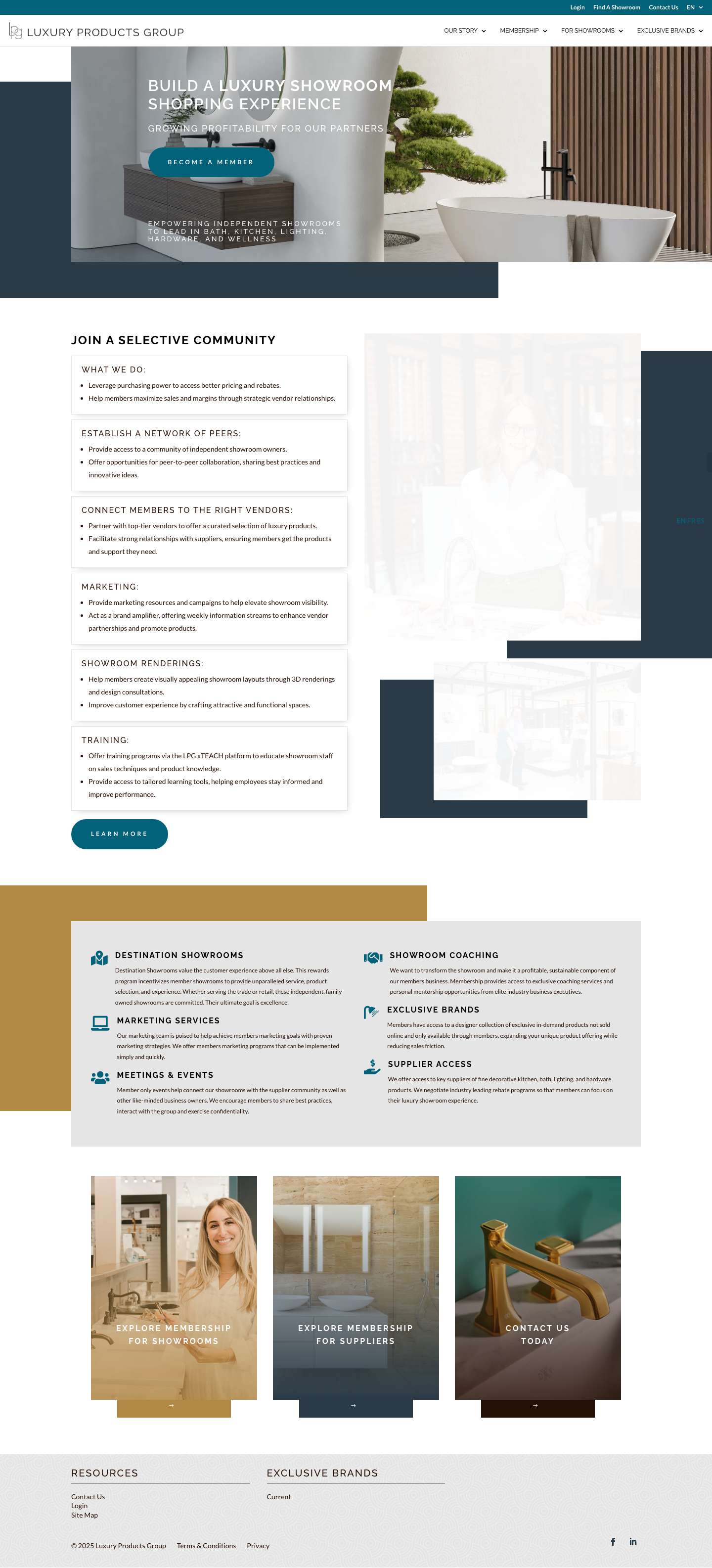 Home - Luxury Products Group - Full Screenshot