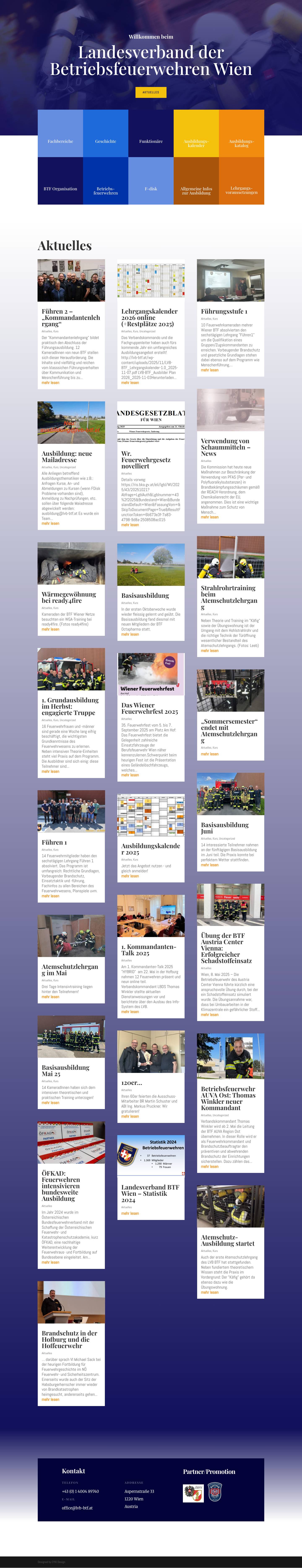 Landesverband der Betriebsfeuerwehren Wien | - Full Screenshot