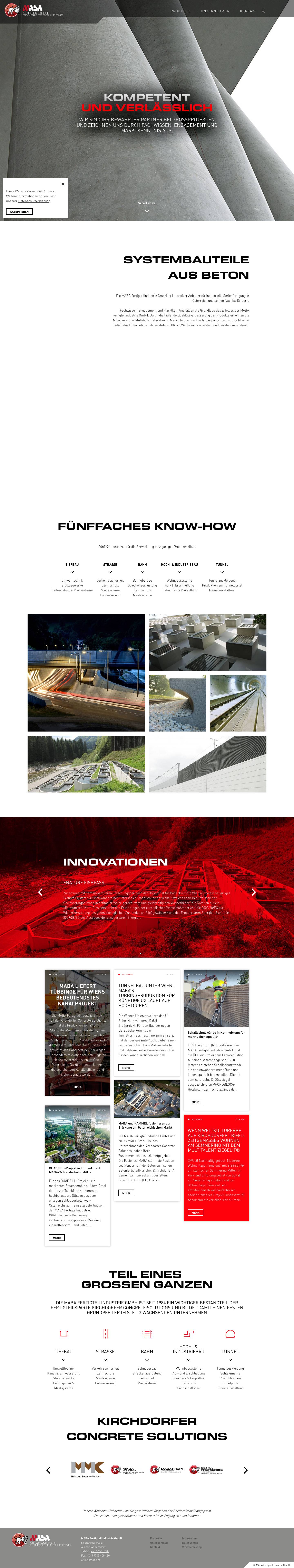 MABA Fertigteilindustrie GmbH - Full Screenshot