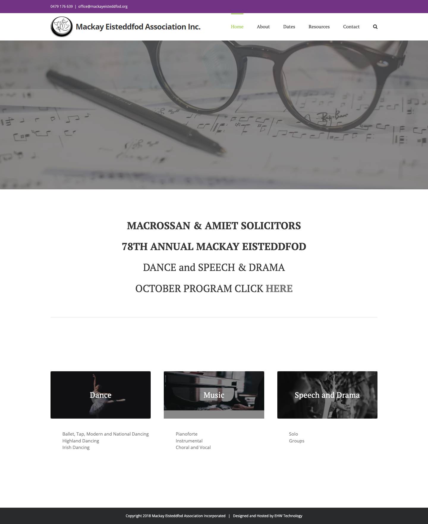 Mackay Eisteddfod Association Incorporation - Full Screenshot