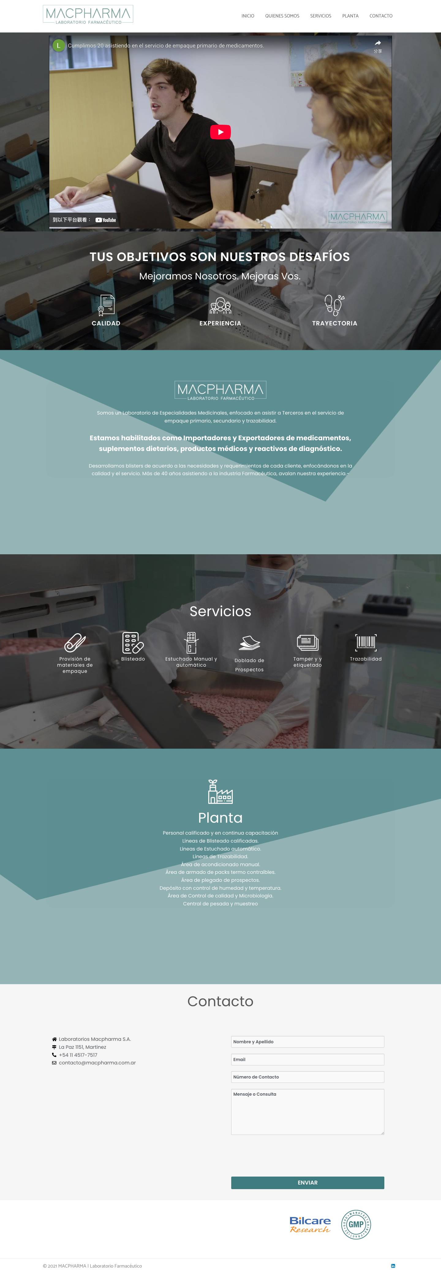 MACPHARMA – Laboratorio Farmacéutico - Full Screenshot