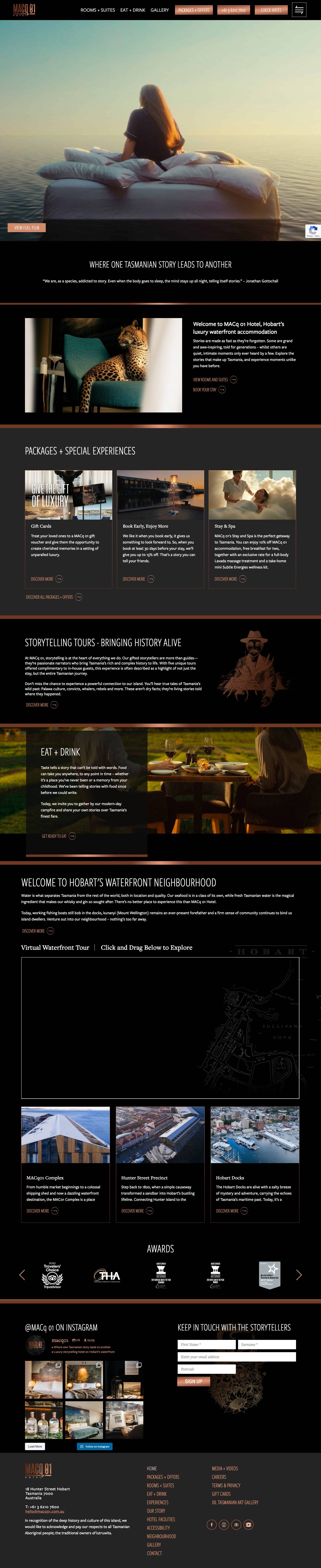 Experience Hobart’s Luxury Waterfront Hotel - Tasmania | MACq 01 - Full Screenshot