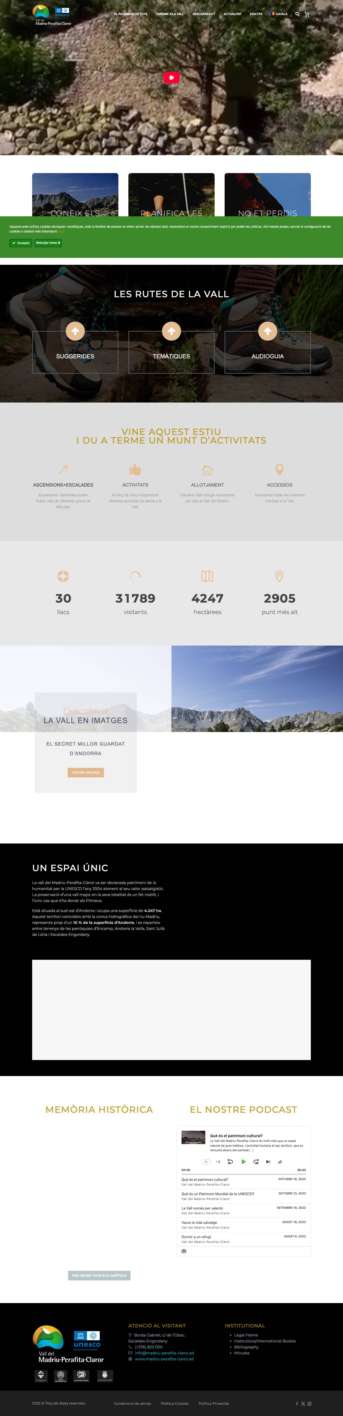 Vall del Madriu-Perafita-Claror – Patrimoni de la Humanitat UNESCO – Andorra - Full Screenshot