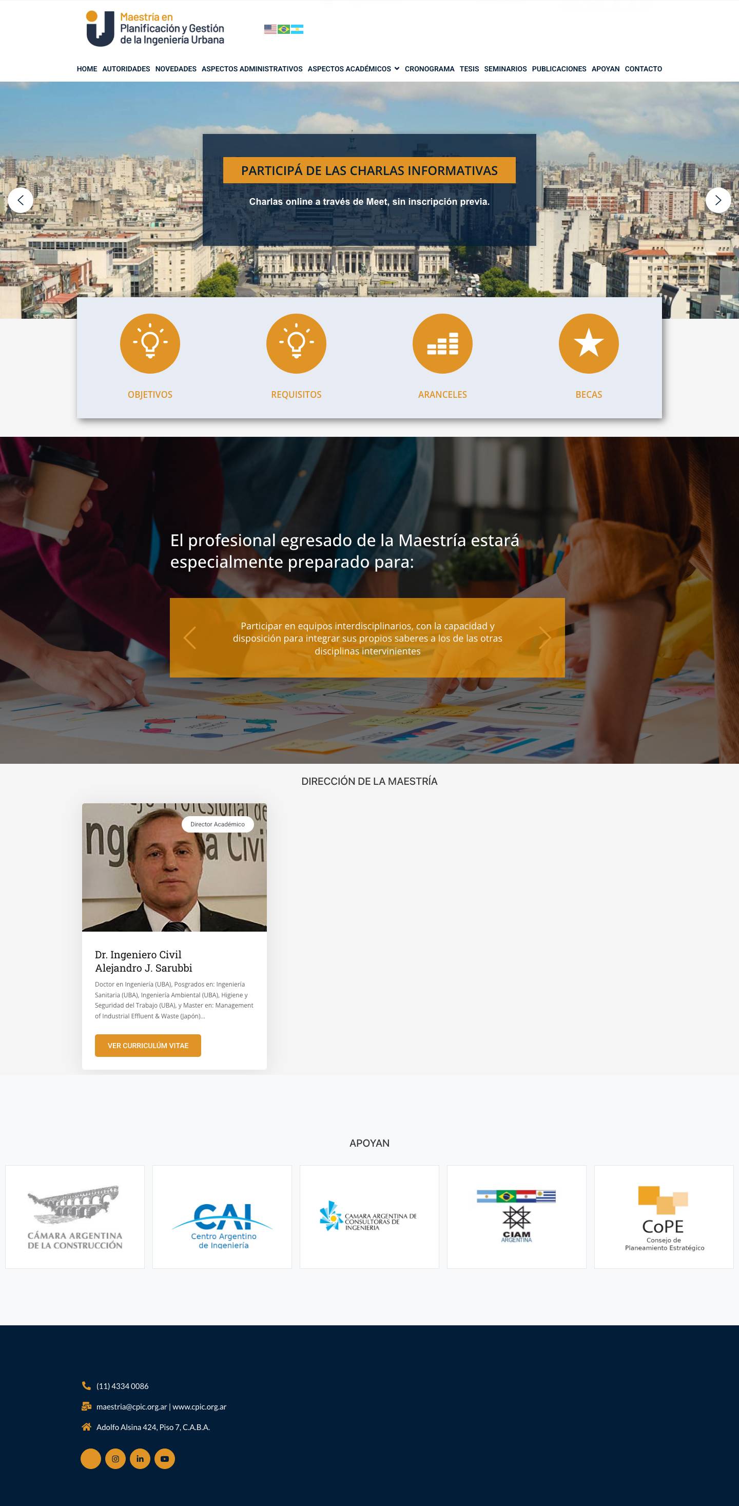 Maestría en Planificación y Gestión de la Ingeniería Urbana - Full Screenshot