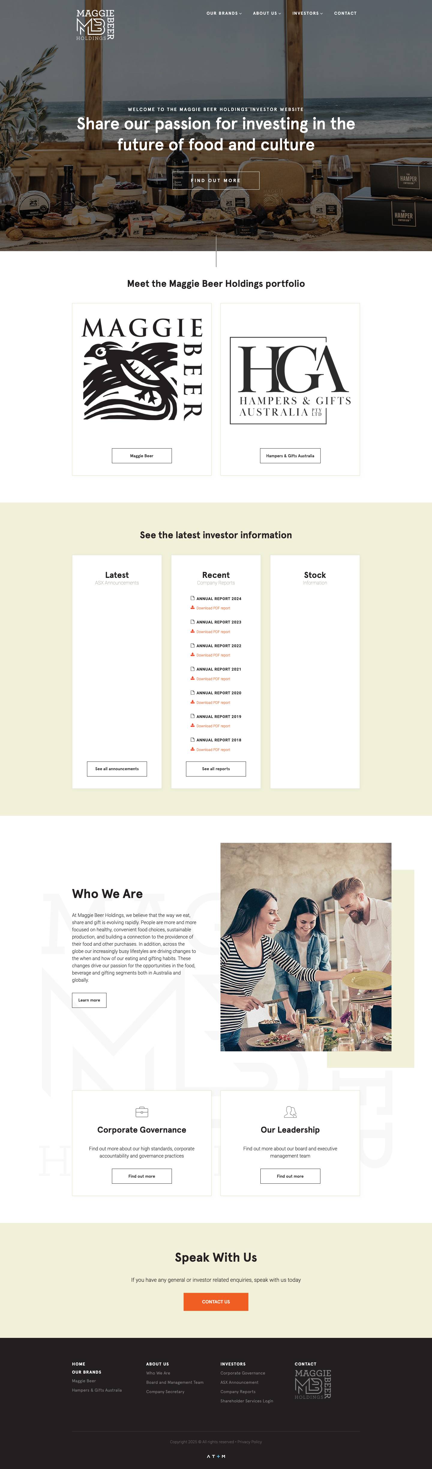 Share Our Passion | Maggie Beer Holdings - Full Screenshot