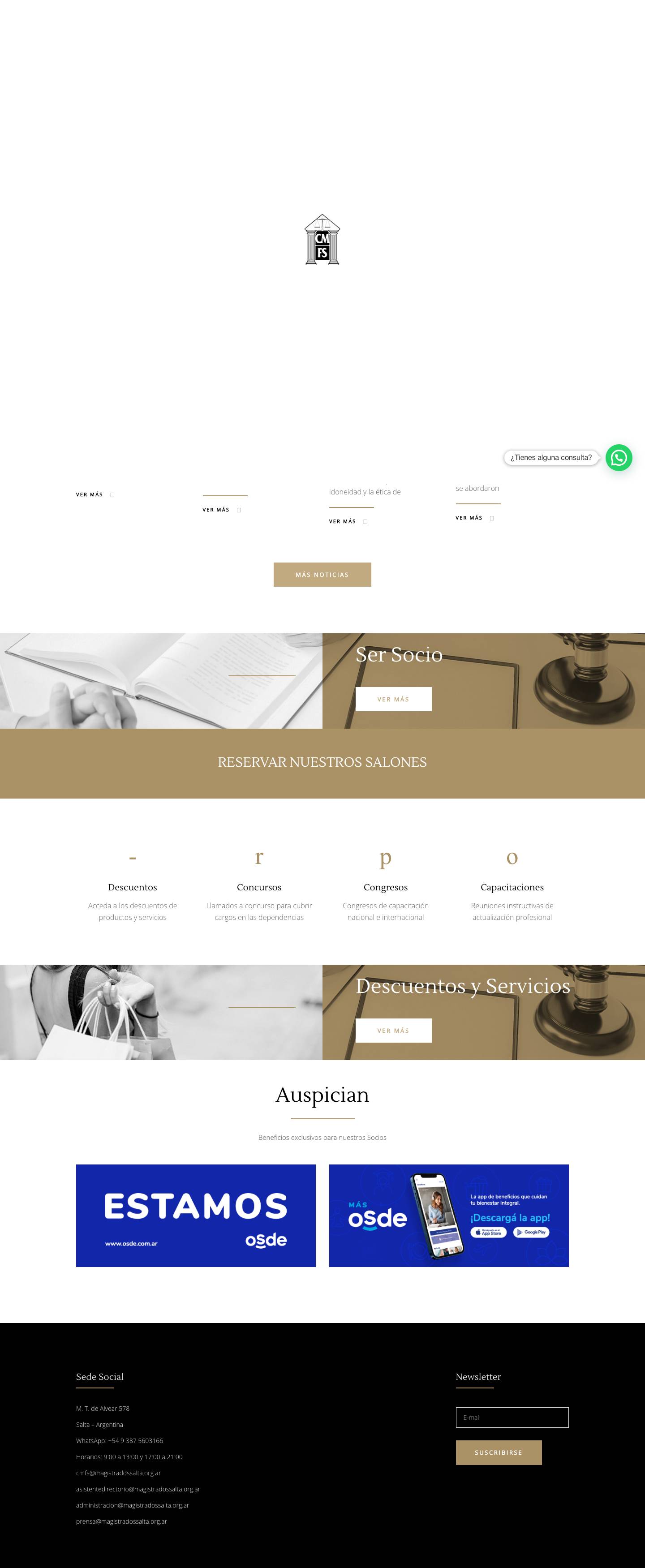 Colegio de Magistrados y Funcionarios – del Poder Judicial y Ministerio Público de Salta - Full Screenshot