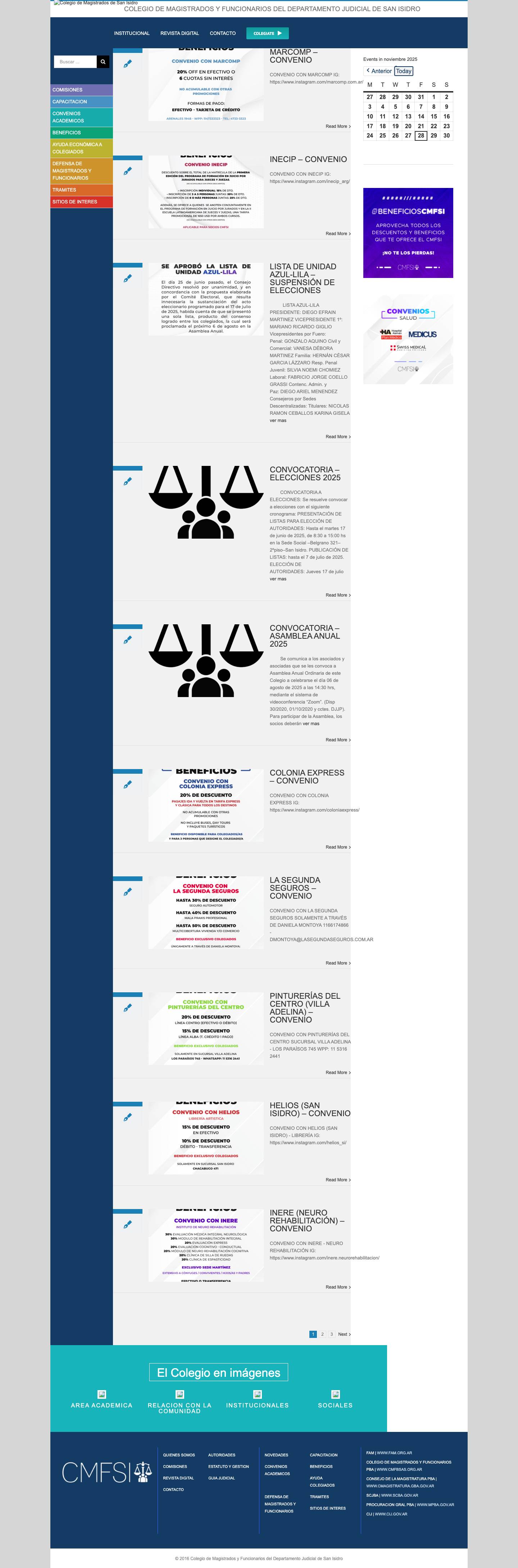 Colegio de Magistrados de San Isidro - Full Screenshot