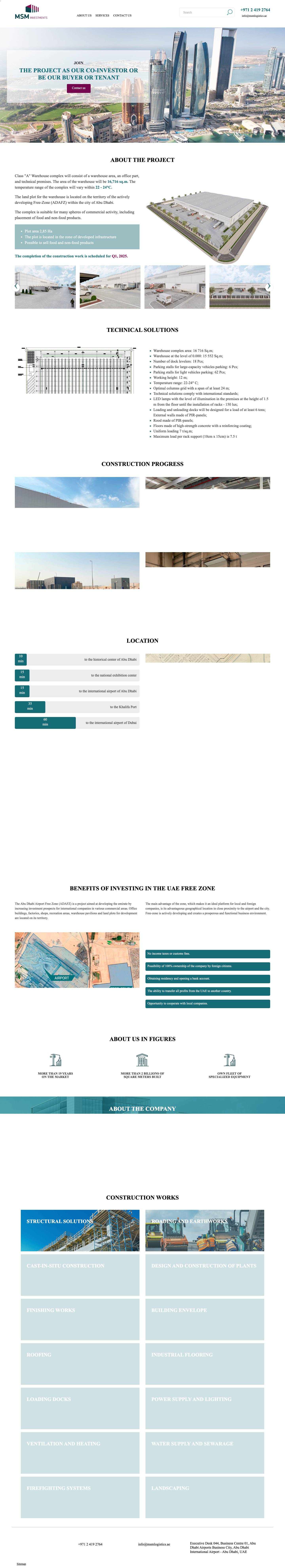 MSM Investments, LLC - is a reliable and proven construction company - Full Screenshot