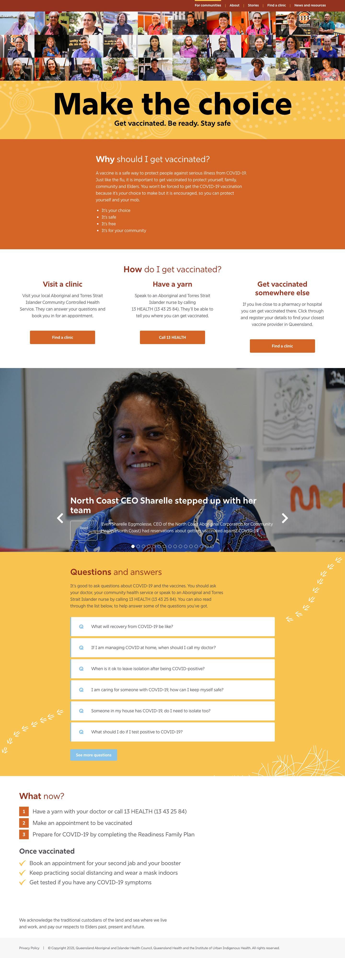 Make the choice COVID-19 vaccine information : For communities - Full Screenshot