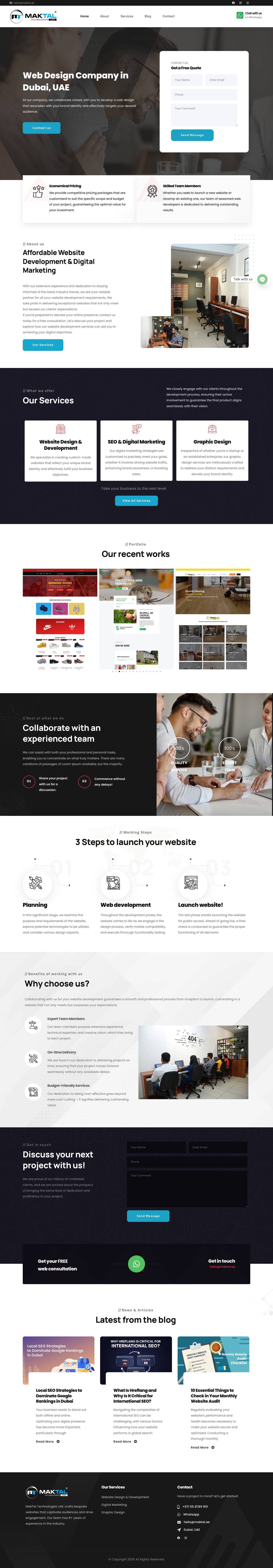 Dubai Web Design | Best Web Design Company in Dubai, UAE - Full Screenshot
