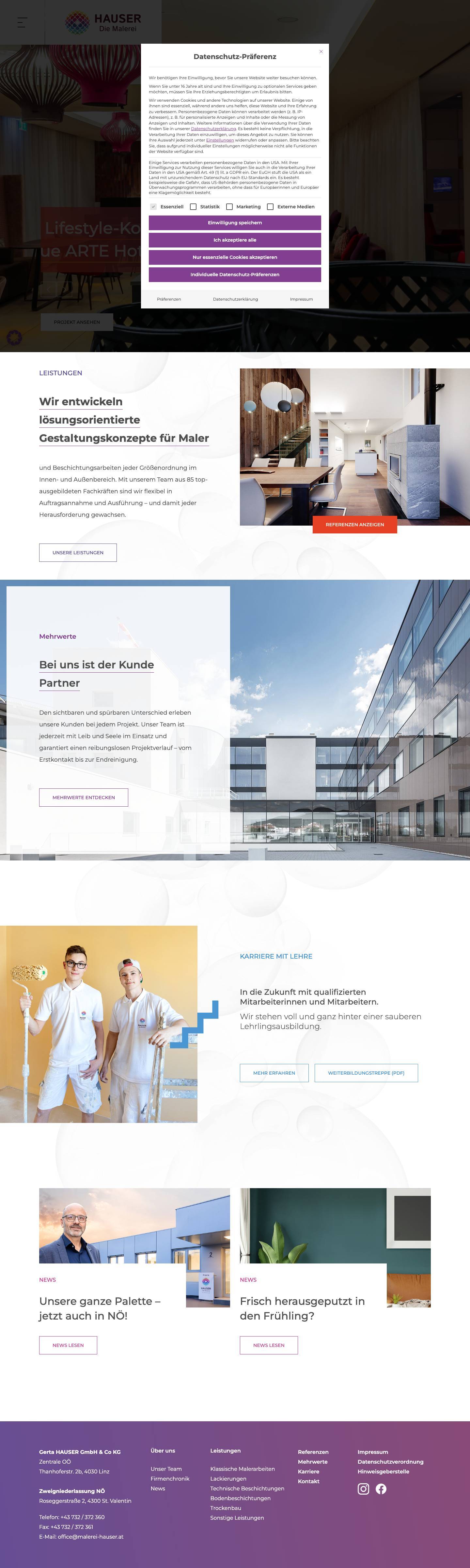 Home – Gerta HAUSER GmbH & Co KG - Full Screenshot