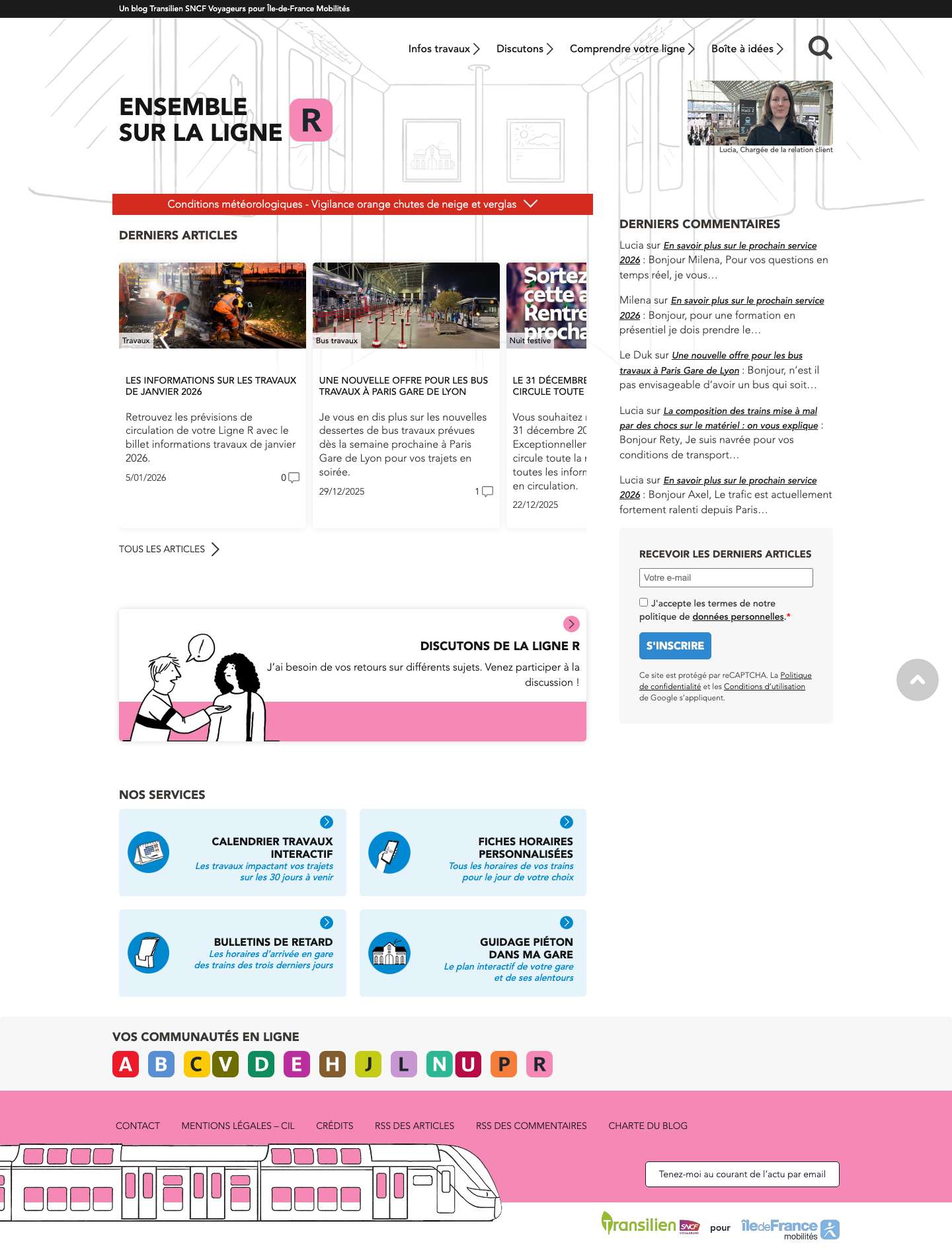 Ligne R : actualités, gares, horaires...| - Full Screenshot