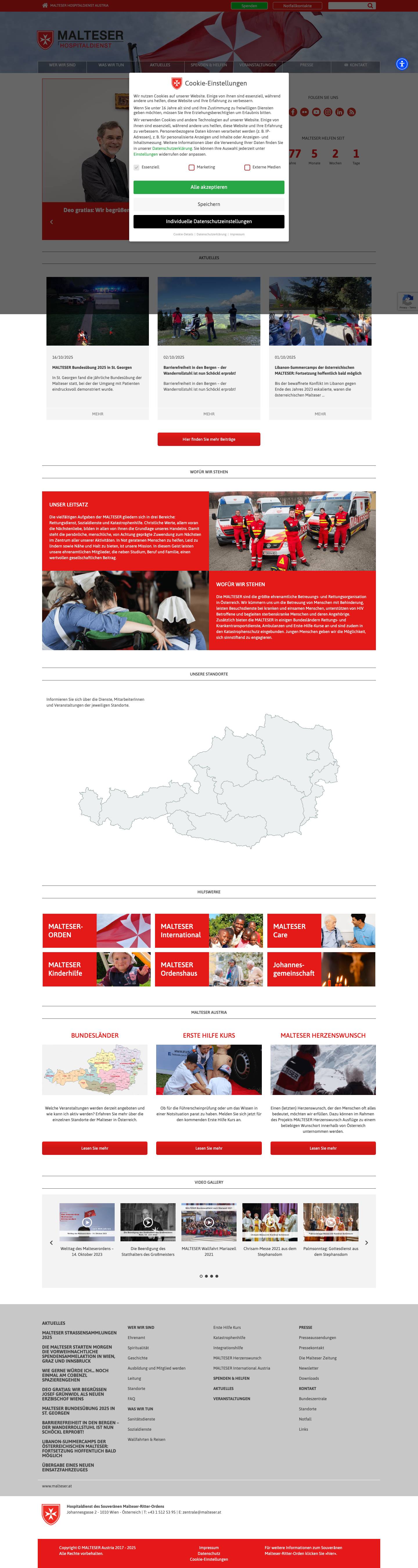 MALTESER Austria: Mit Menschen im Zeichen der Nächstenliebe arbeiten - Full Screenshot