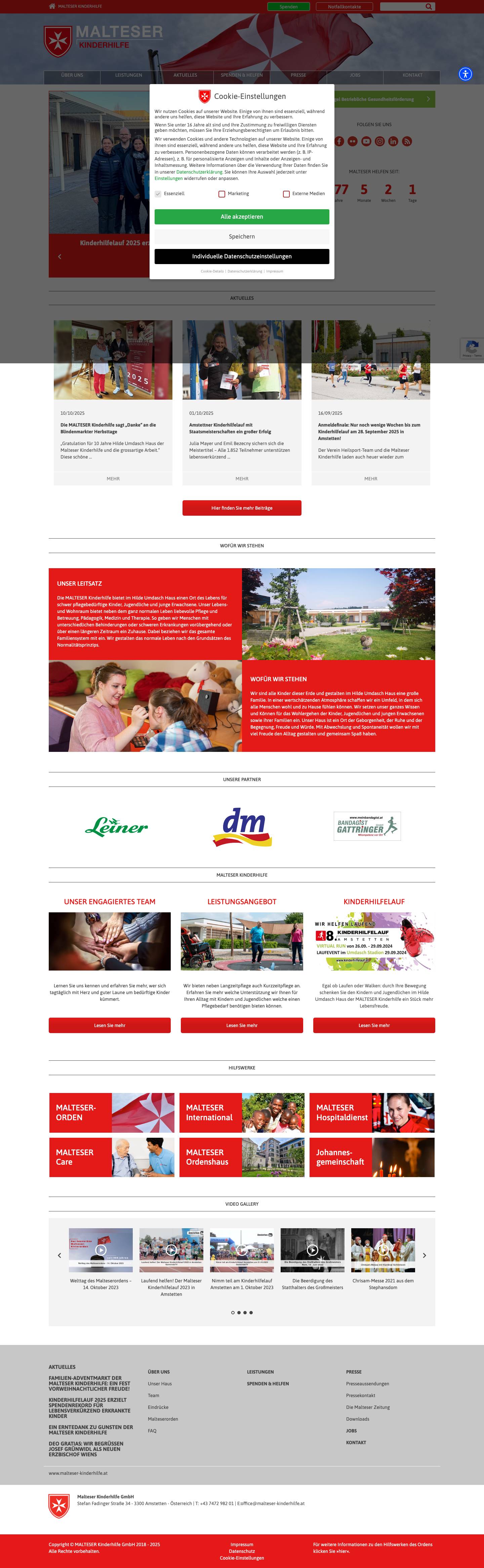 Malteser Kinderhilfe: Ein Glückliches Leben für schwerkranke Kinder - Full Screenshot