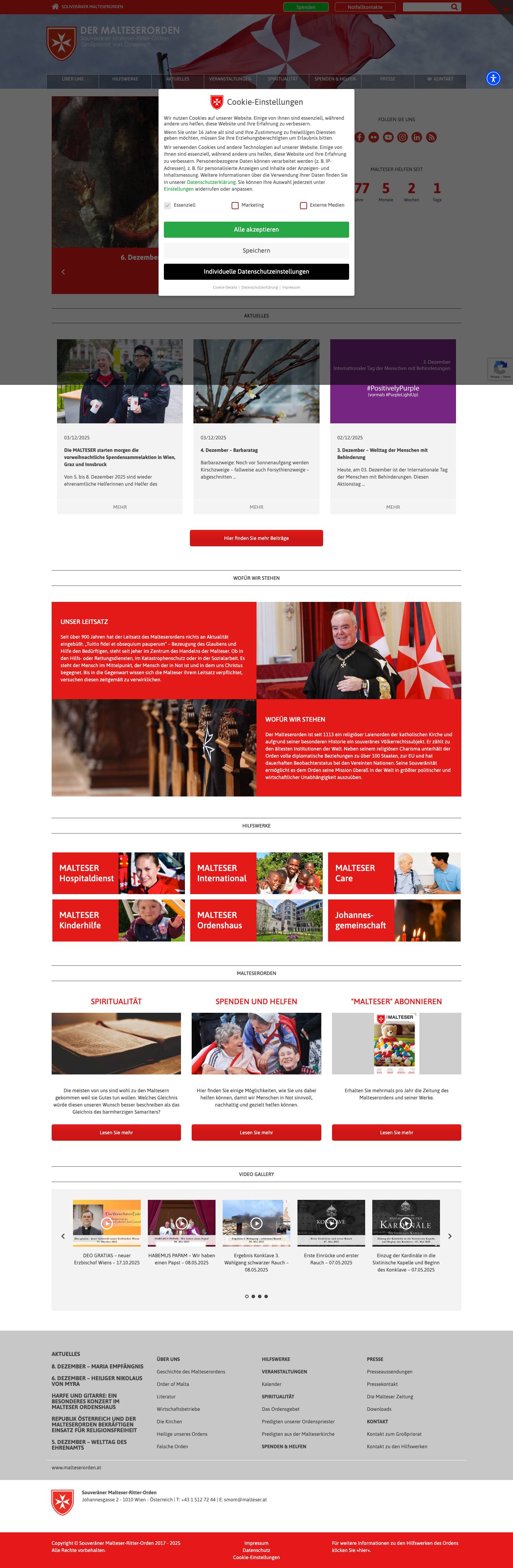 Malteserorden: Glaube & Hilfe für Bedürftige - Souveräner Malteserorden - Full Screenshot