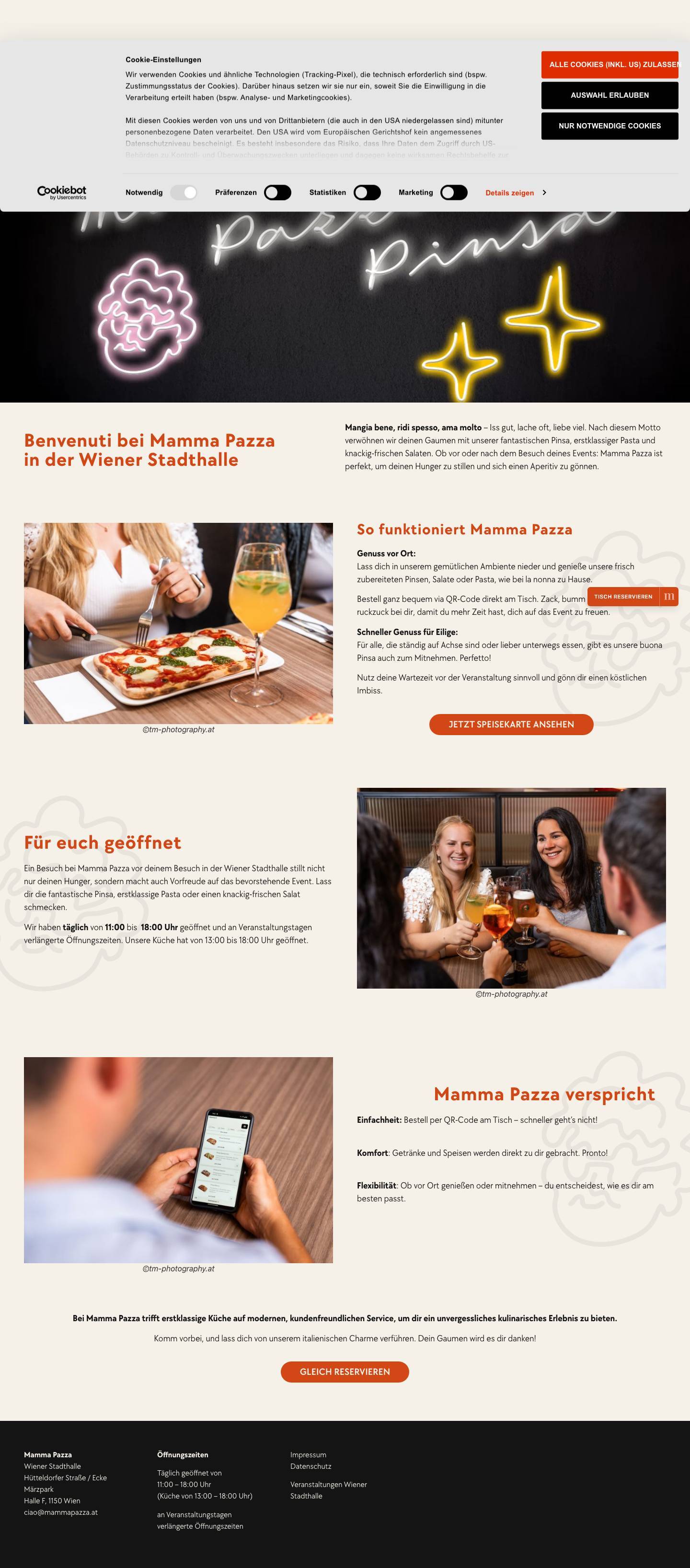 Startseite - Mamma Pazza - Full Screenshot