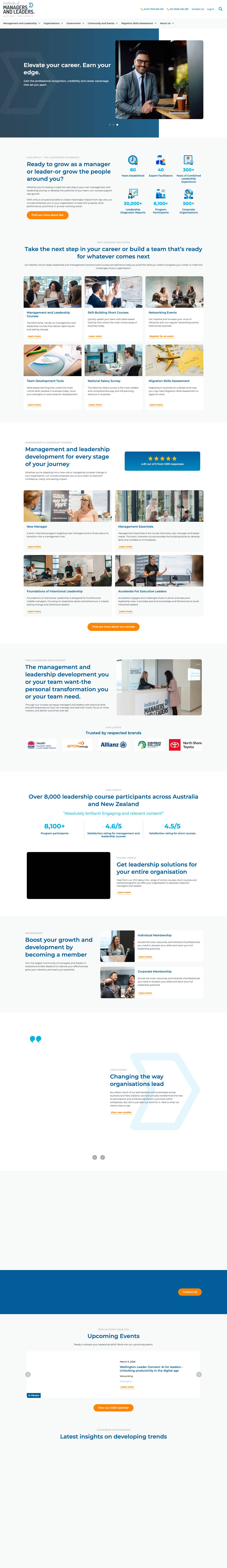 Australia & NZ's Best Leadership And Management Courses - Full Screenshot