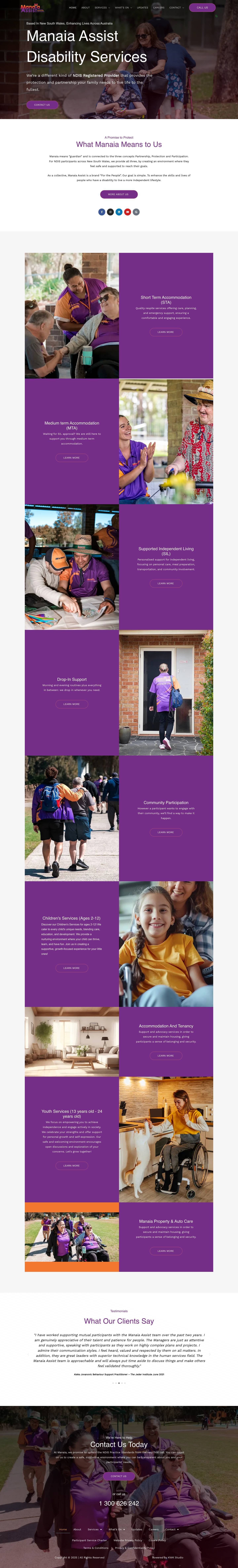 Home - Manaia Assist NSW - Full Screenshot