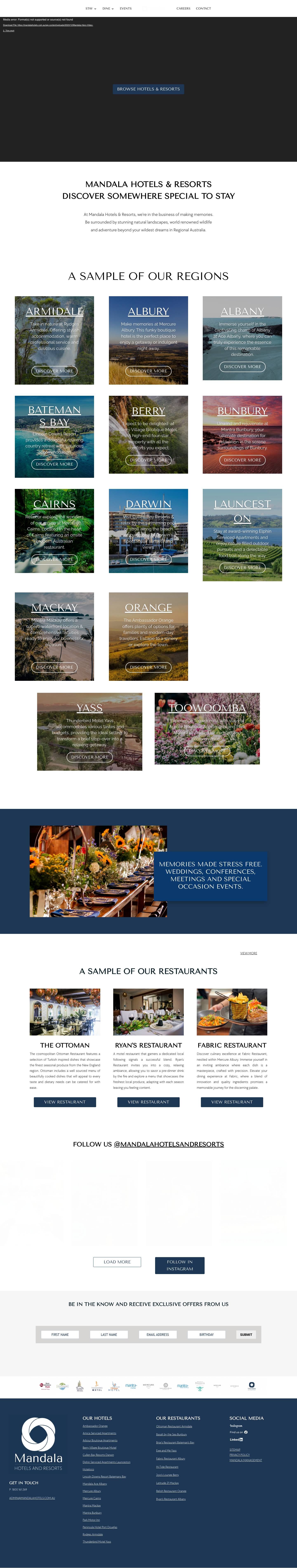 Mandala Hotels and Resorts | Book Direct & Save! - Full Screenshot