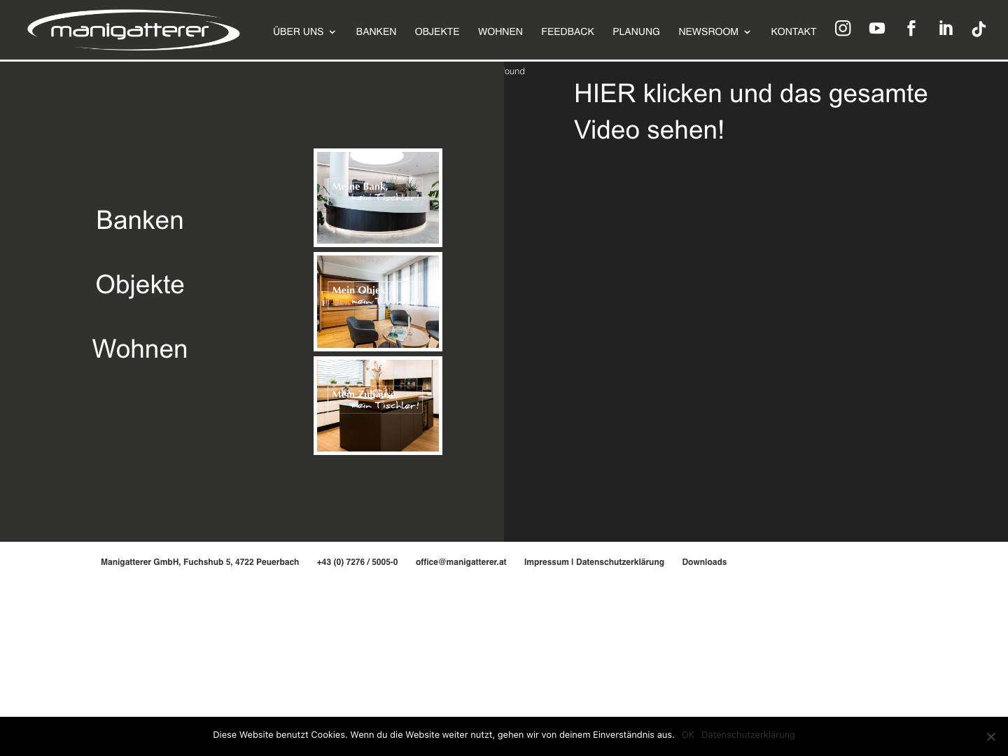 Manigatterer | Tischler - Full Screenshot