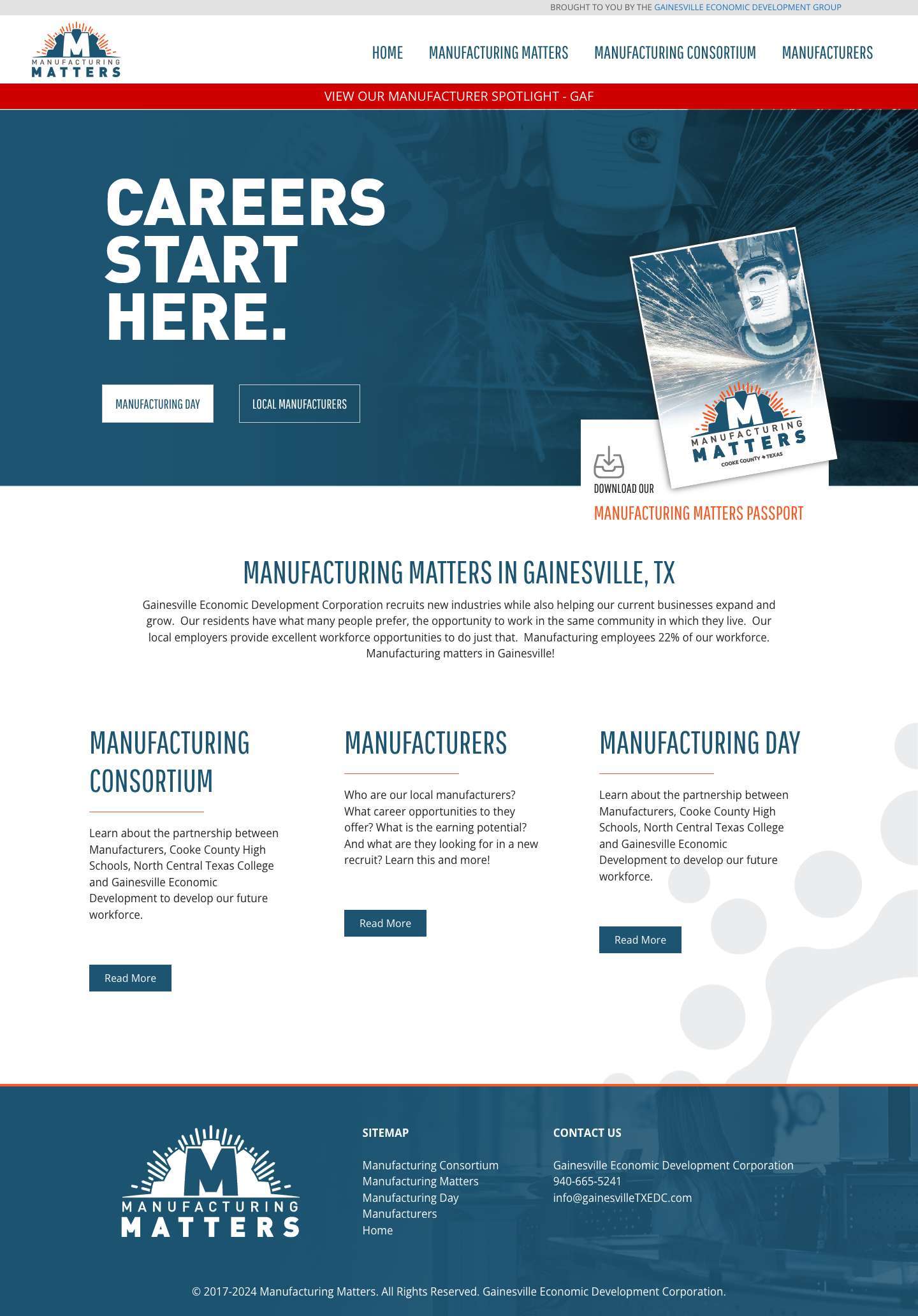 Home - Manufacturing Matters - Full Screenshot