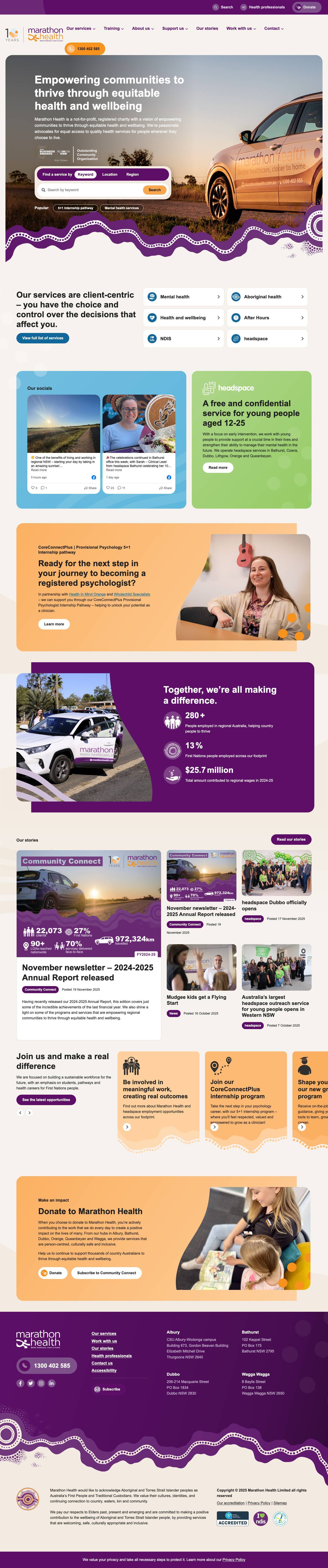 Home | Marathon Health - Full Screenshot