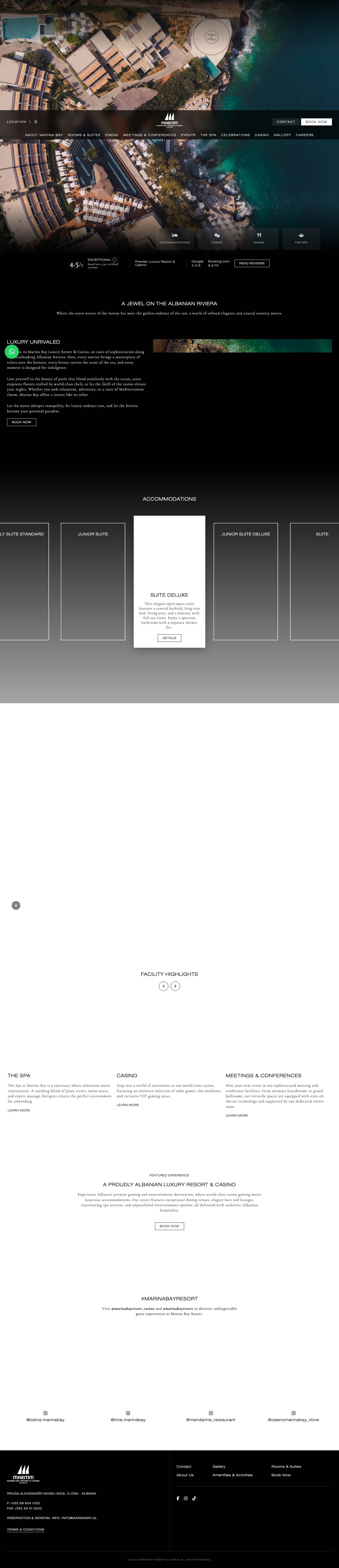 Marina Bay Resort & CasinoMarina Bay Resort & Casino – A Global Icon of the Albanian Luxury - Full Screenshot